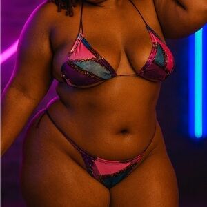 Colorful Women's Swimwear Bikini Set